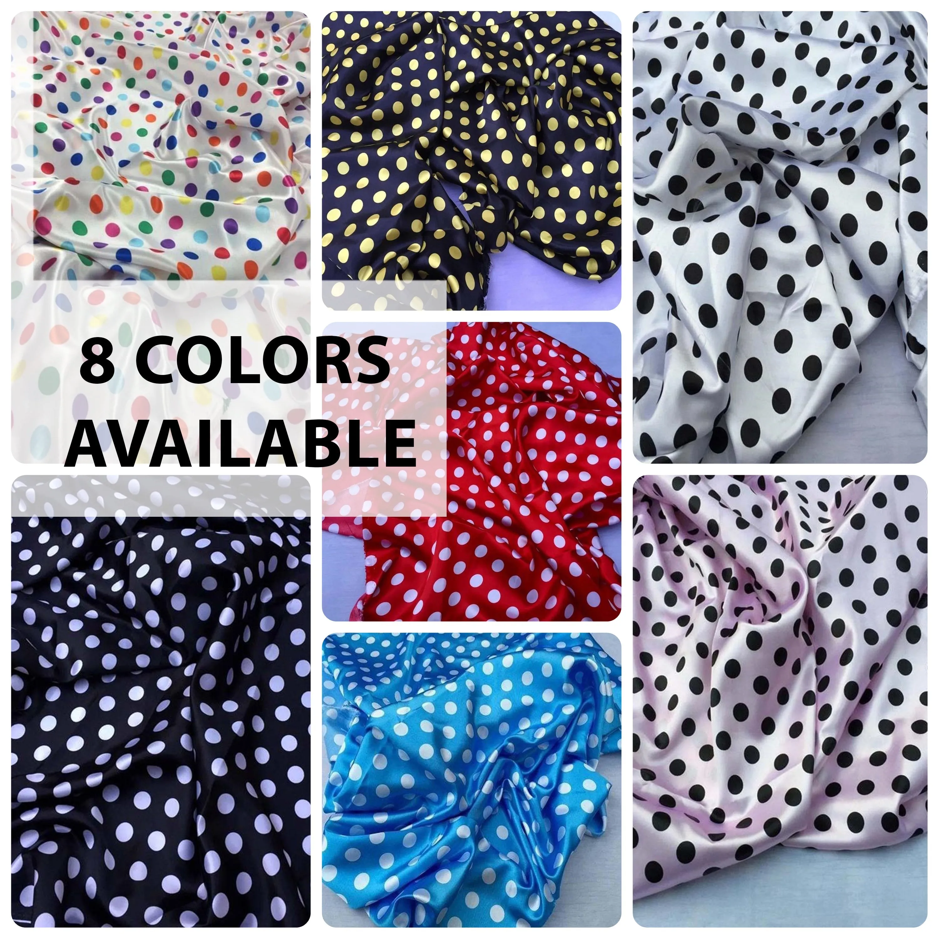 1/2 Inch Polka Dot Satin/ Fabric By The Roll / 20 Yards / Wholesale Fabric