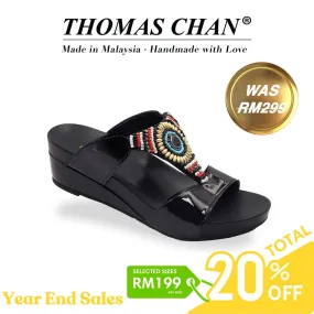 [20% off at cart] Boho Beaded Comfy Low Wedges