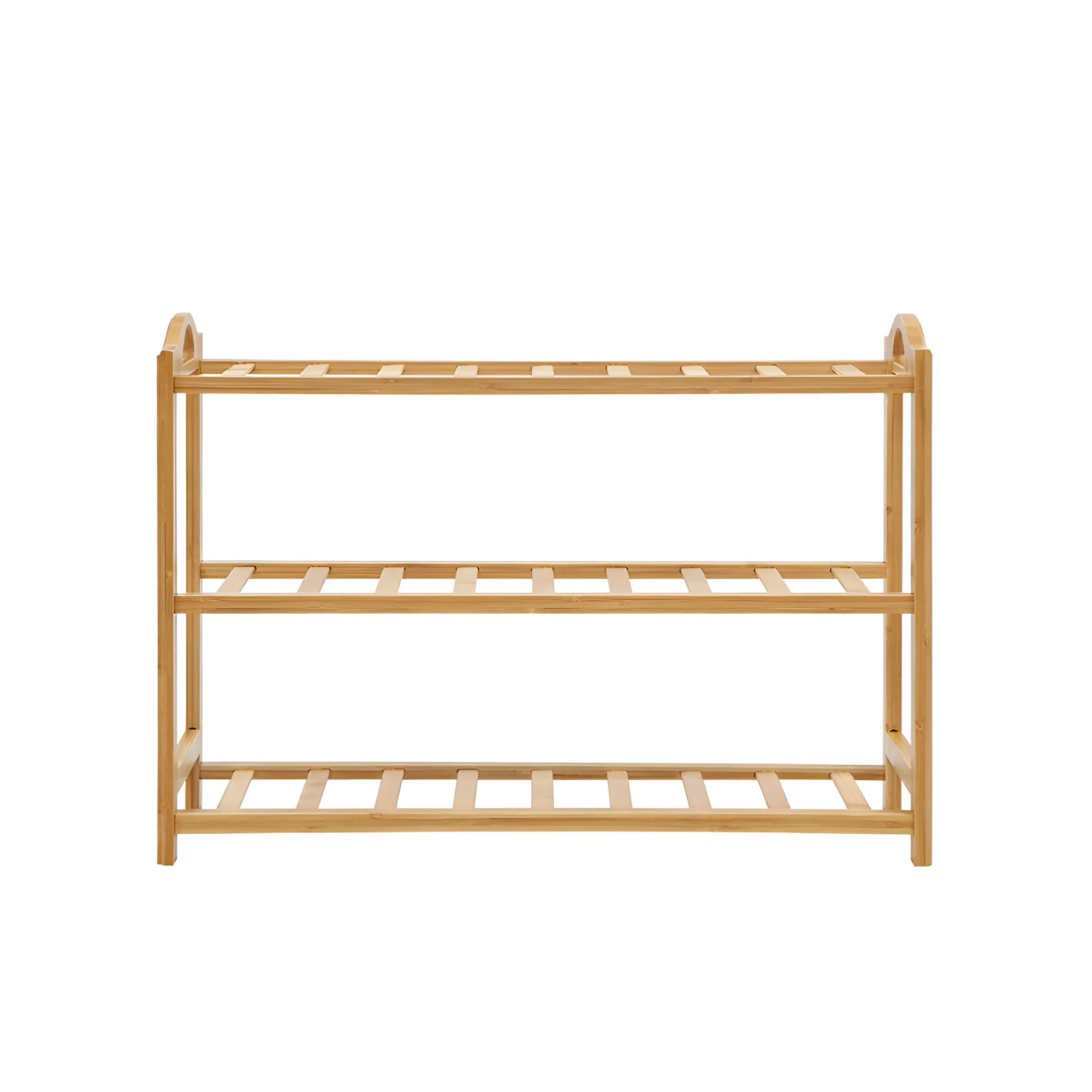 3-Tier Free Standing Bamboo Wood Shoe Rack Sn-019