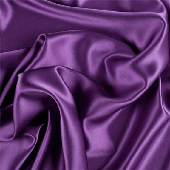 5% Stretch Satin Fabric Spandex Fabric BTY (Plum)