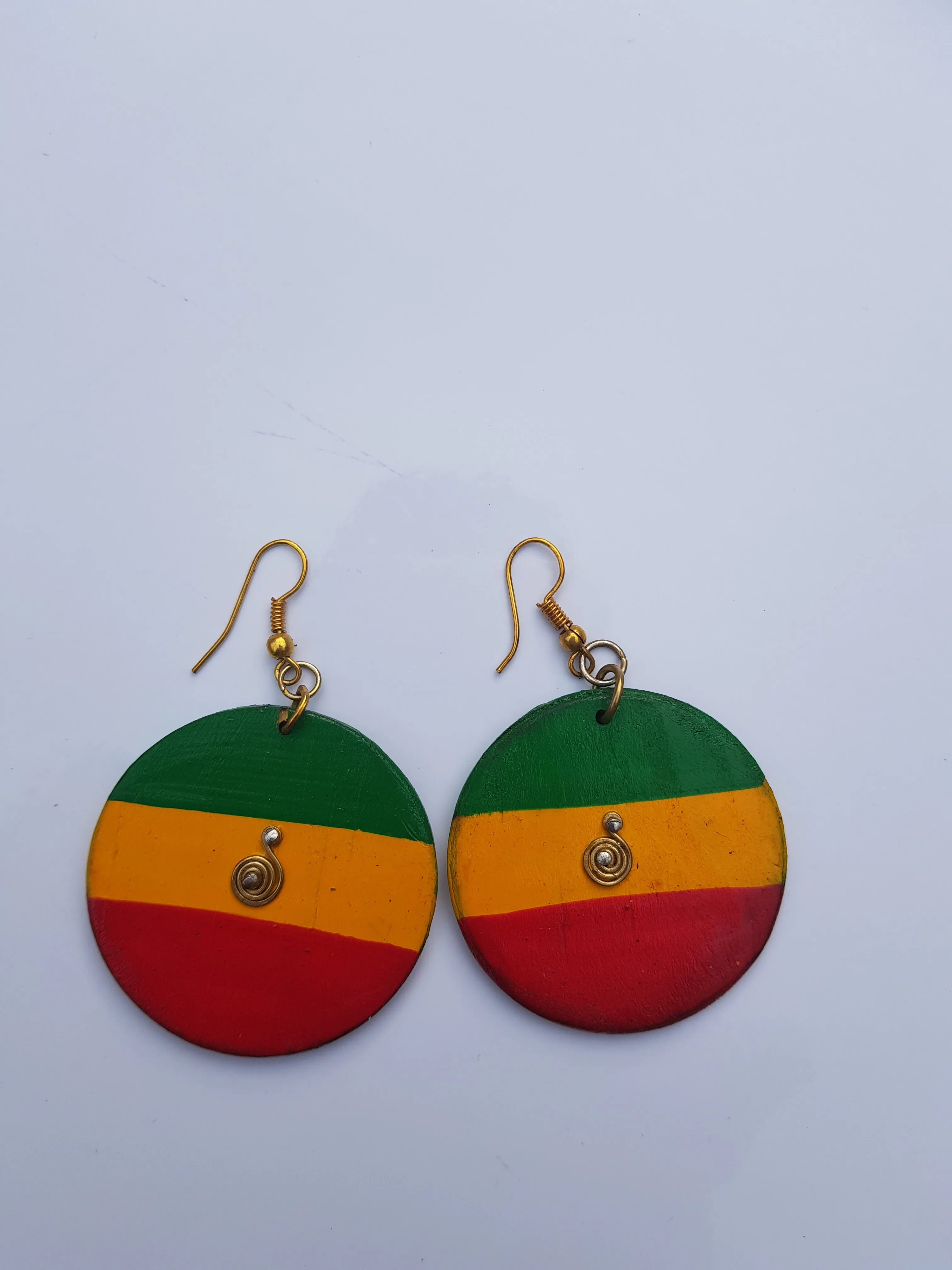 Afrocentric handmade wooden earrings: various colours