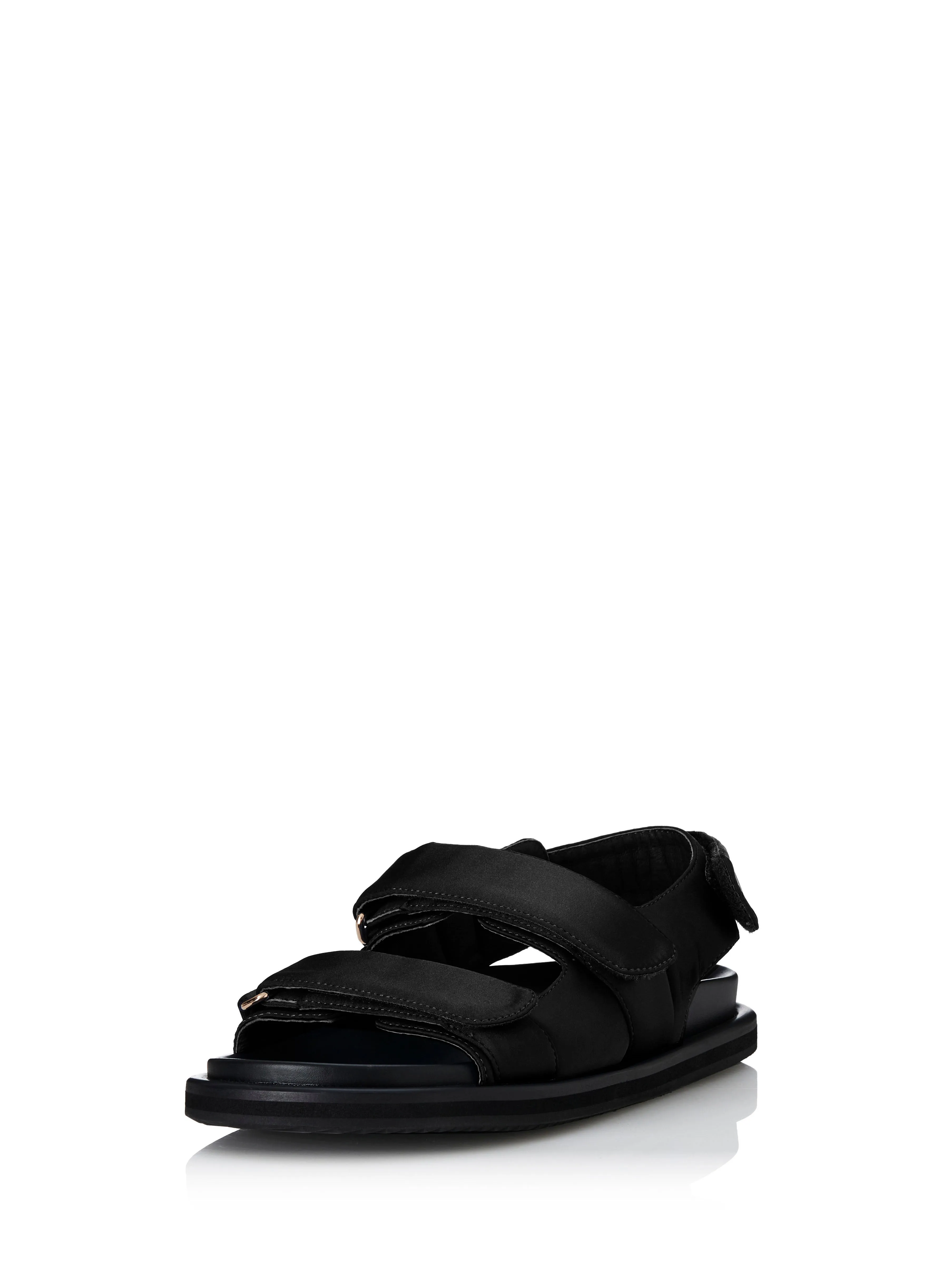 ALIAS MAE Womens Darcy Sandals - Black Satin