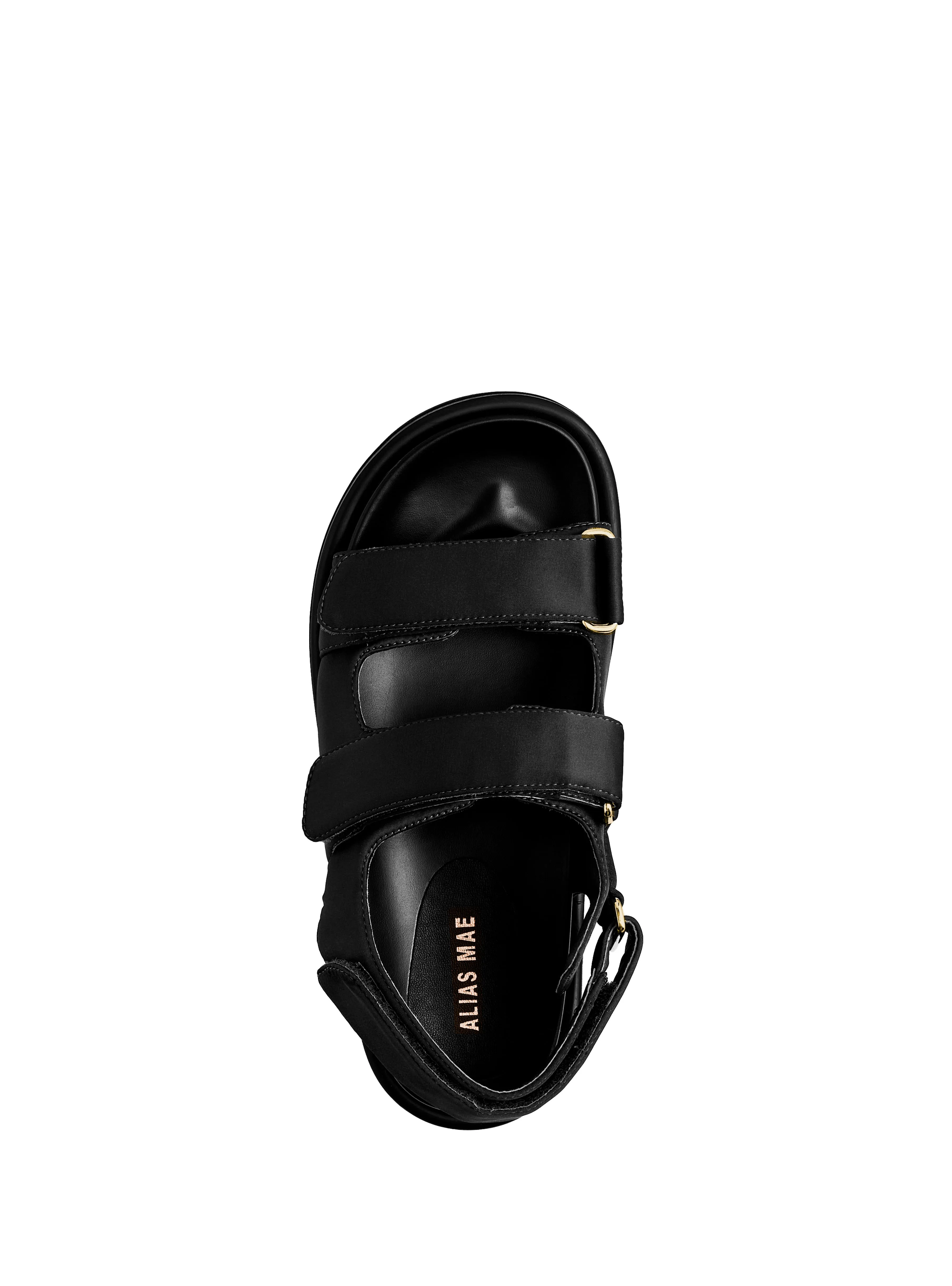 ALIAS MAE Womens Darcy Sandals - Black Satin