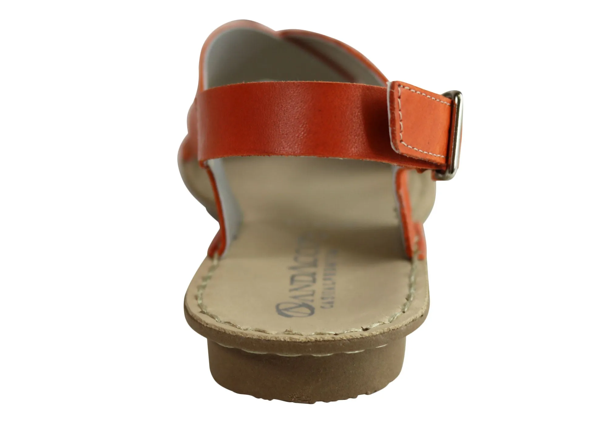 Andacco Veronique Womens Comfort Flat Leather Sandals Made In Brazil