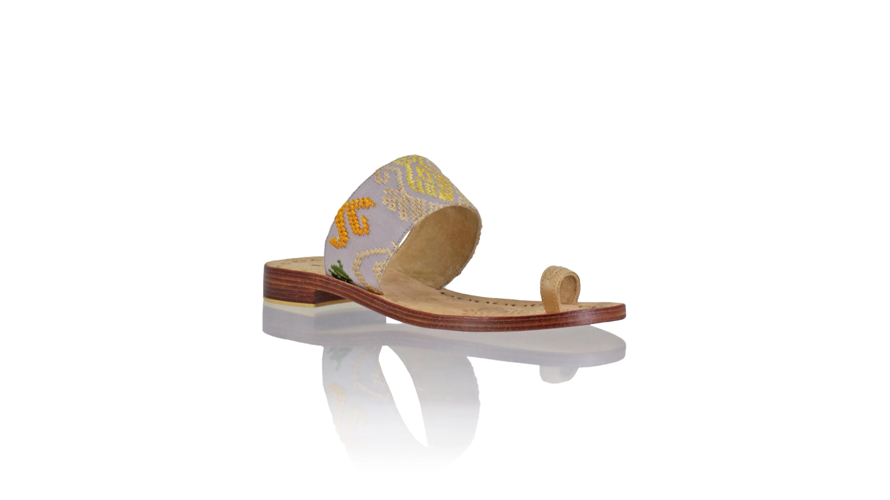 Arini 20mm Flat -  Nude & Cloudy Songket