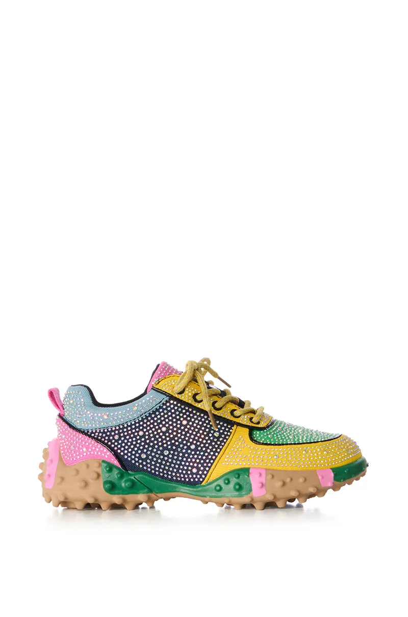 AZALEA WANG ISABEAU EMBELLISHED MULTI SNEAKER