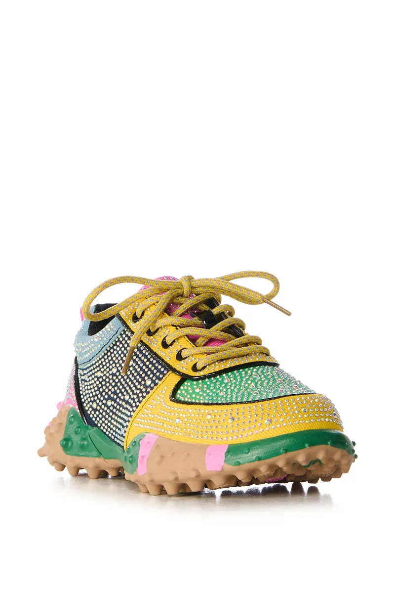 AZALEA WANG ISABEAU EMBELLISHED MULTI SNEAKER