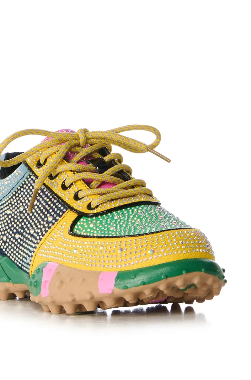 AZALEA WANG ISABEAU EMBELLISHED MULTI SNEAKER