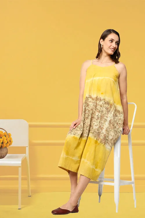 Bageeya “Daffodil” Natural Dyed Organic Cotton Strap Dress