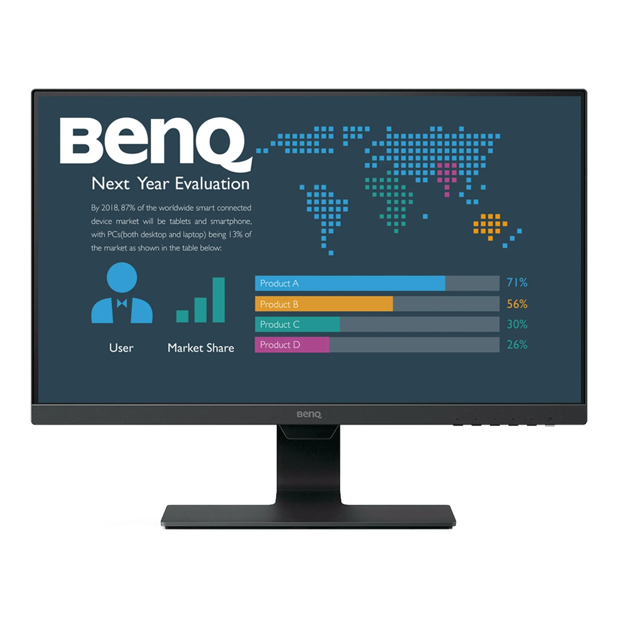 BenQ BL2480 23.8" FHD 1080p Frameless Eye-Care Business Monitor