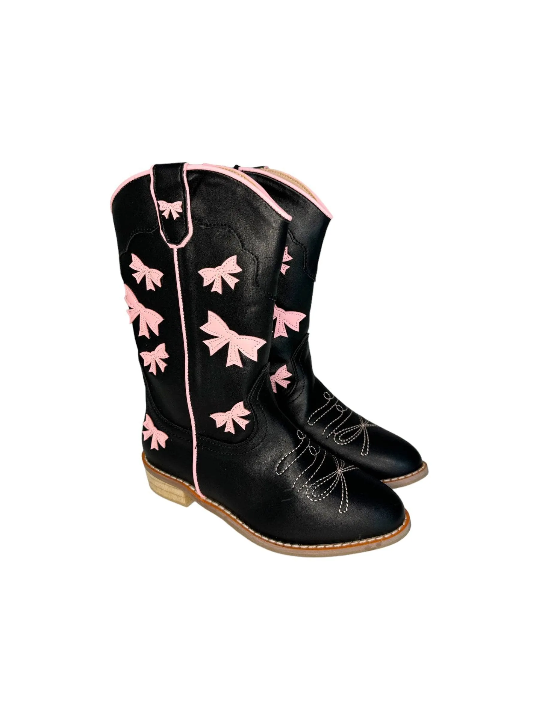 Bow Pink Cowgirl Boots