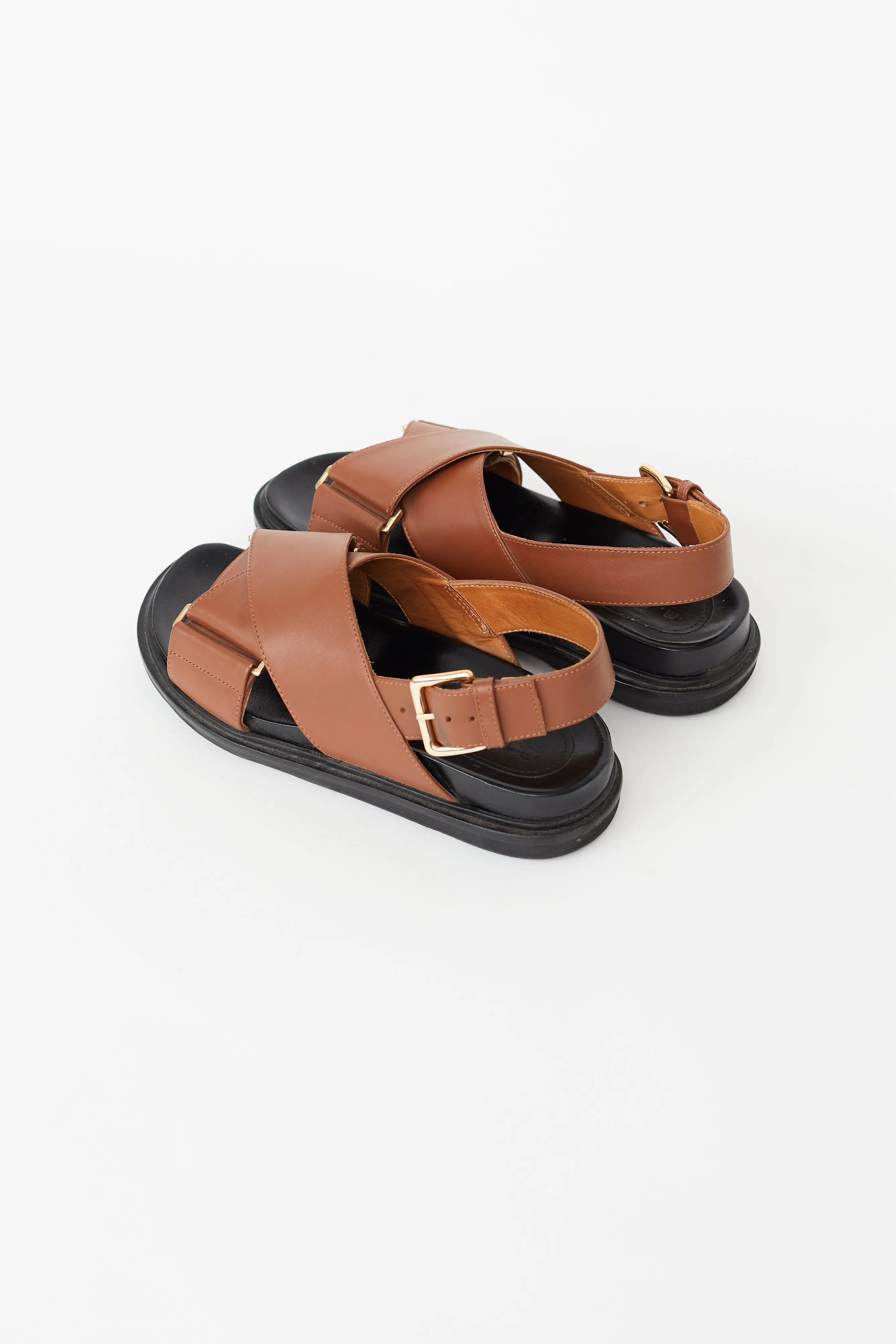 Brown Fussbett Buckle Sandal