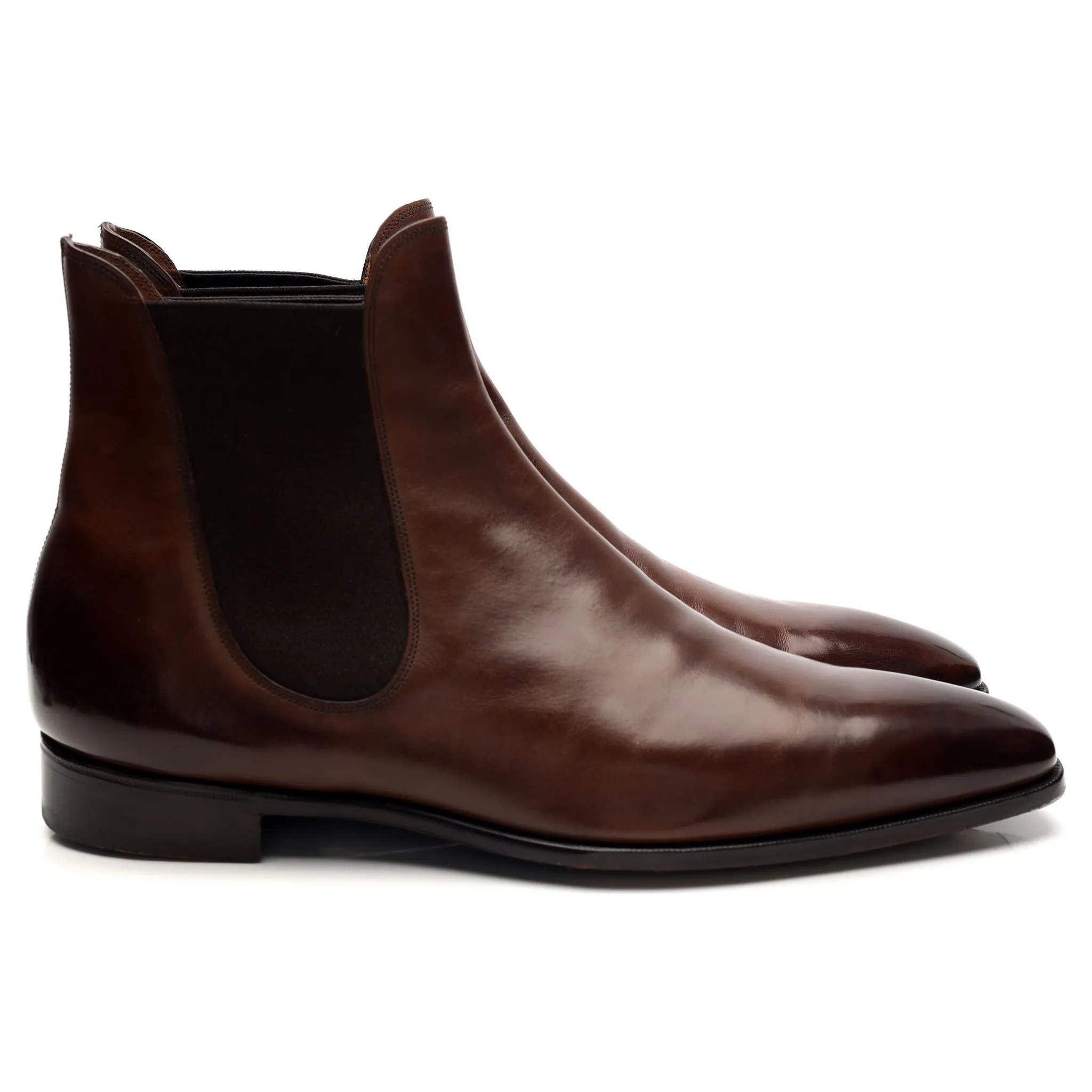 'Burnham' Dark Brown Leather Chelsea Boots UK 10.5 E