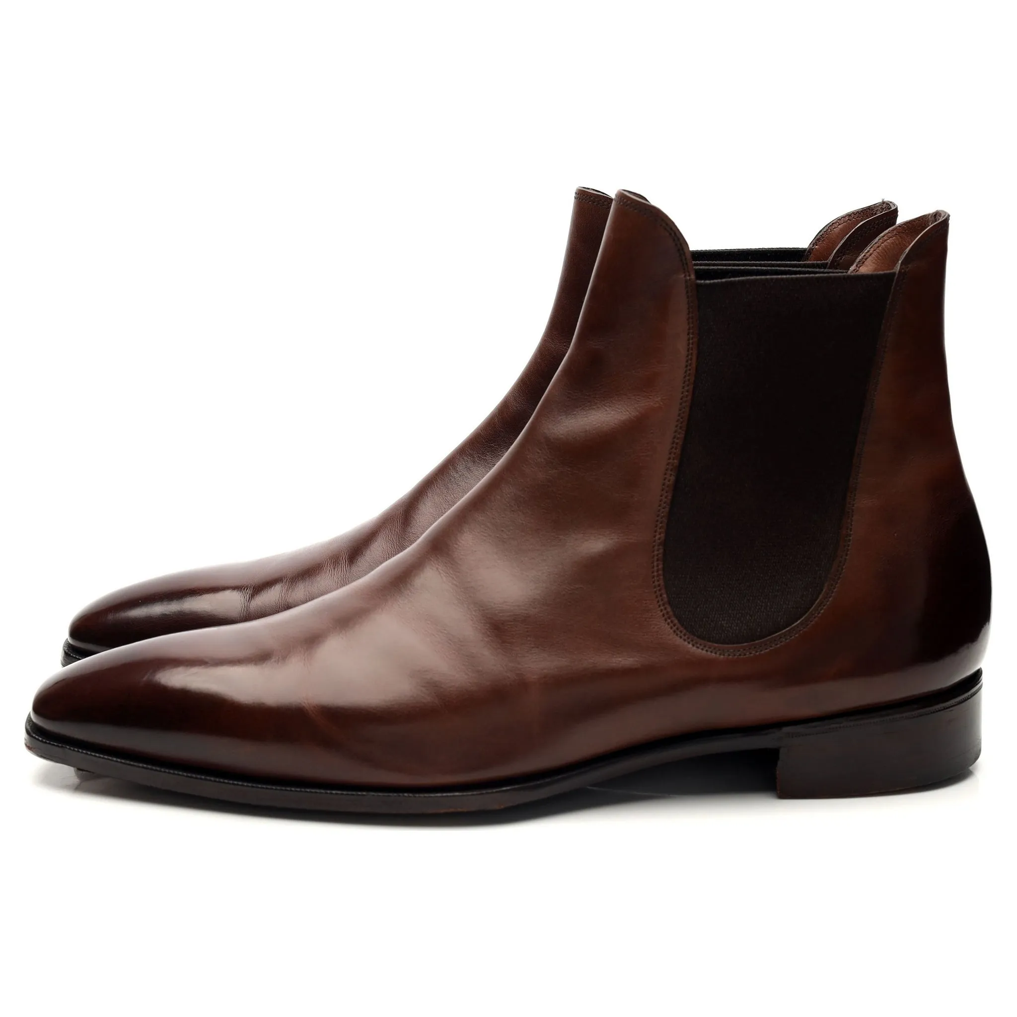 'Burnham' Dark Brown Leather Chelsea Boots UK 10.5 E