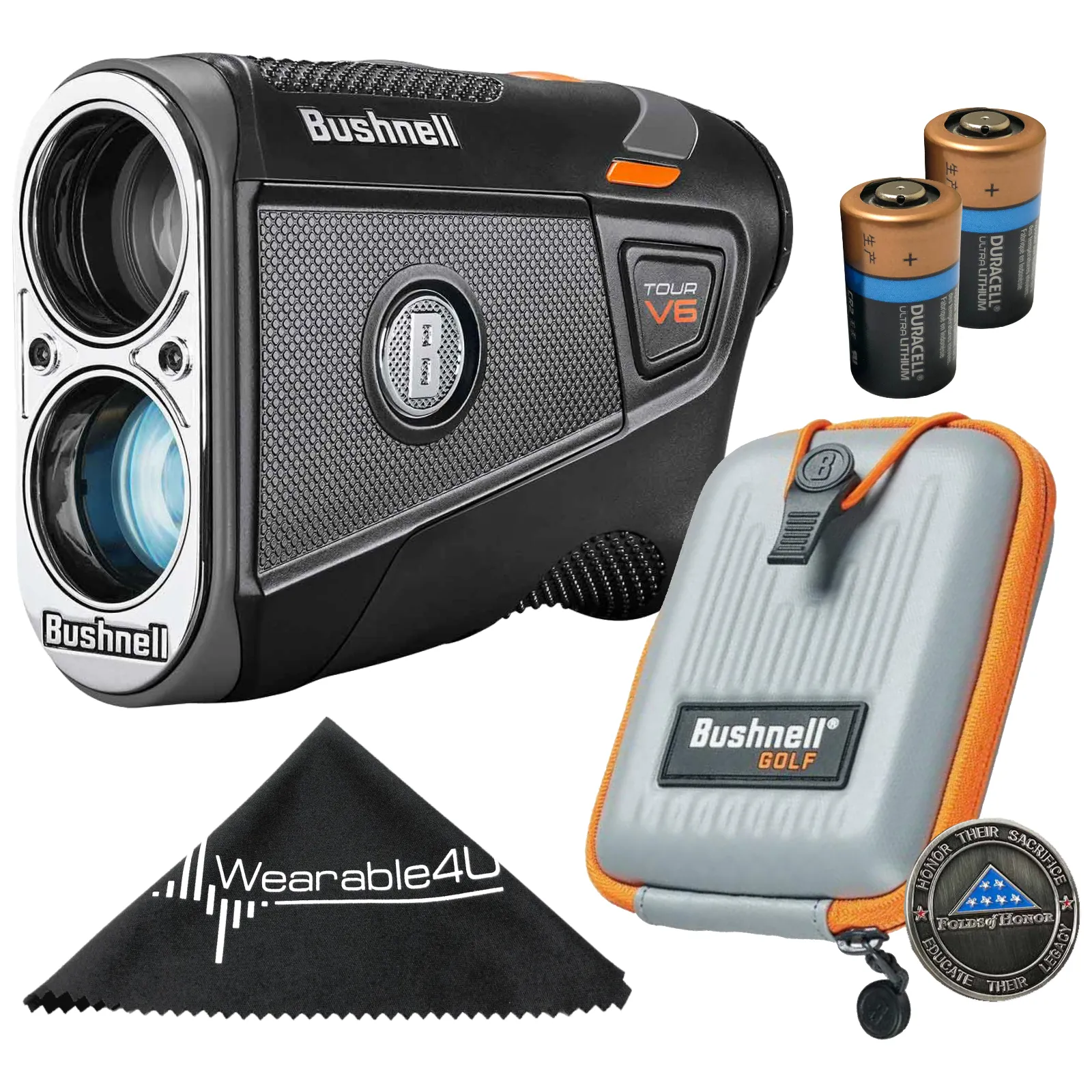 Bushnell Tour V6 Laser Golf Rangefinder Standard/Patriot Pack with Carrying Case