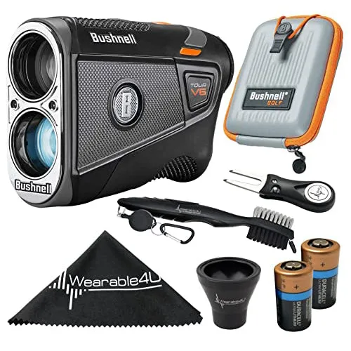 Bushnell Tour V6 Laser Golf Rangefinder Standard/Patriot Pack with Carrying Case