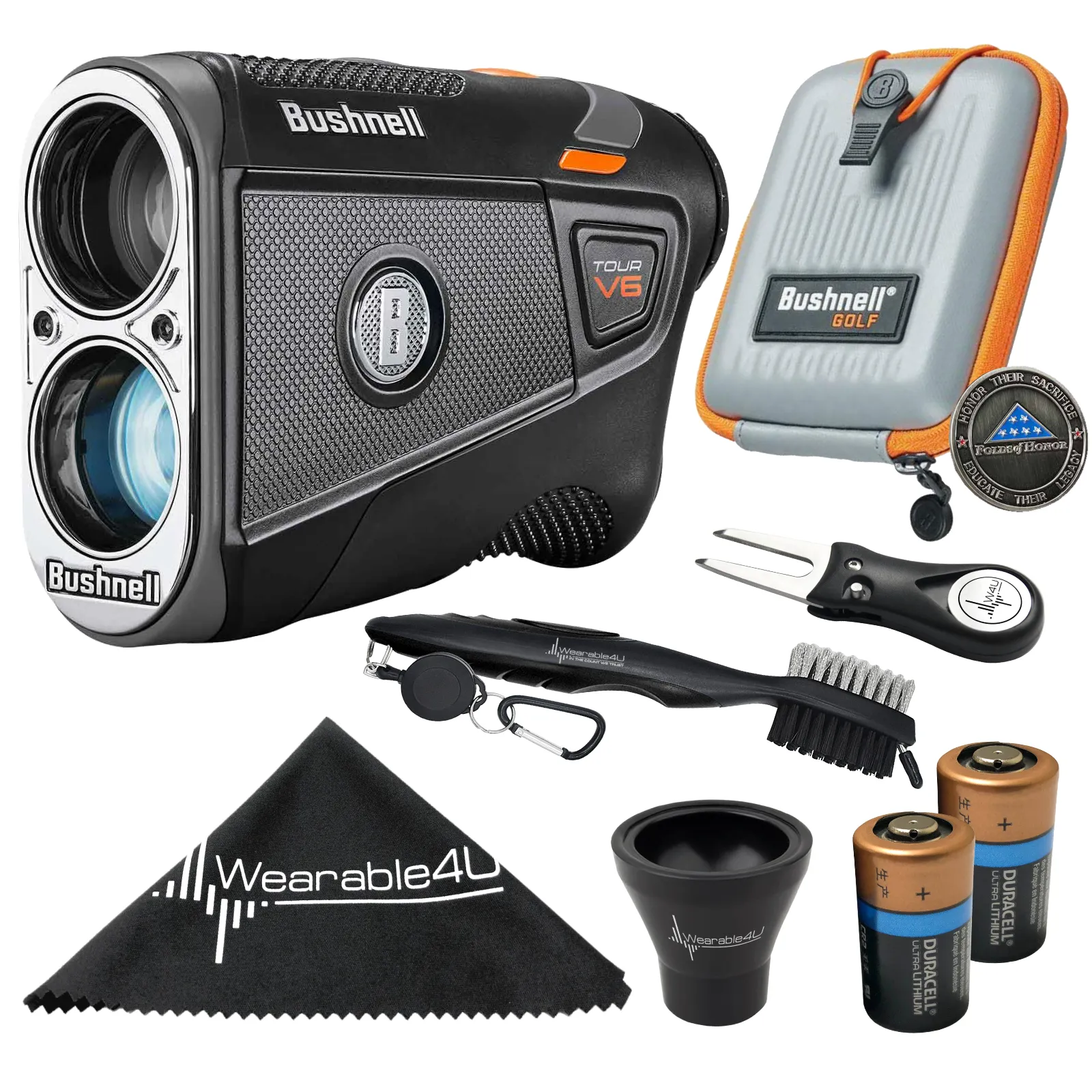 Bushnell Tour V6 Laser Golf Rangefinder Standard/Patriot Pack with Carrying Case