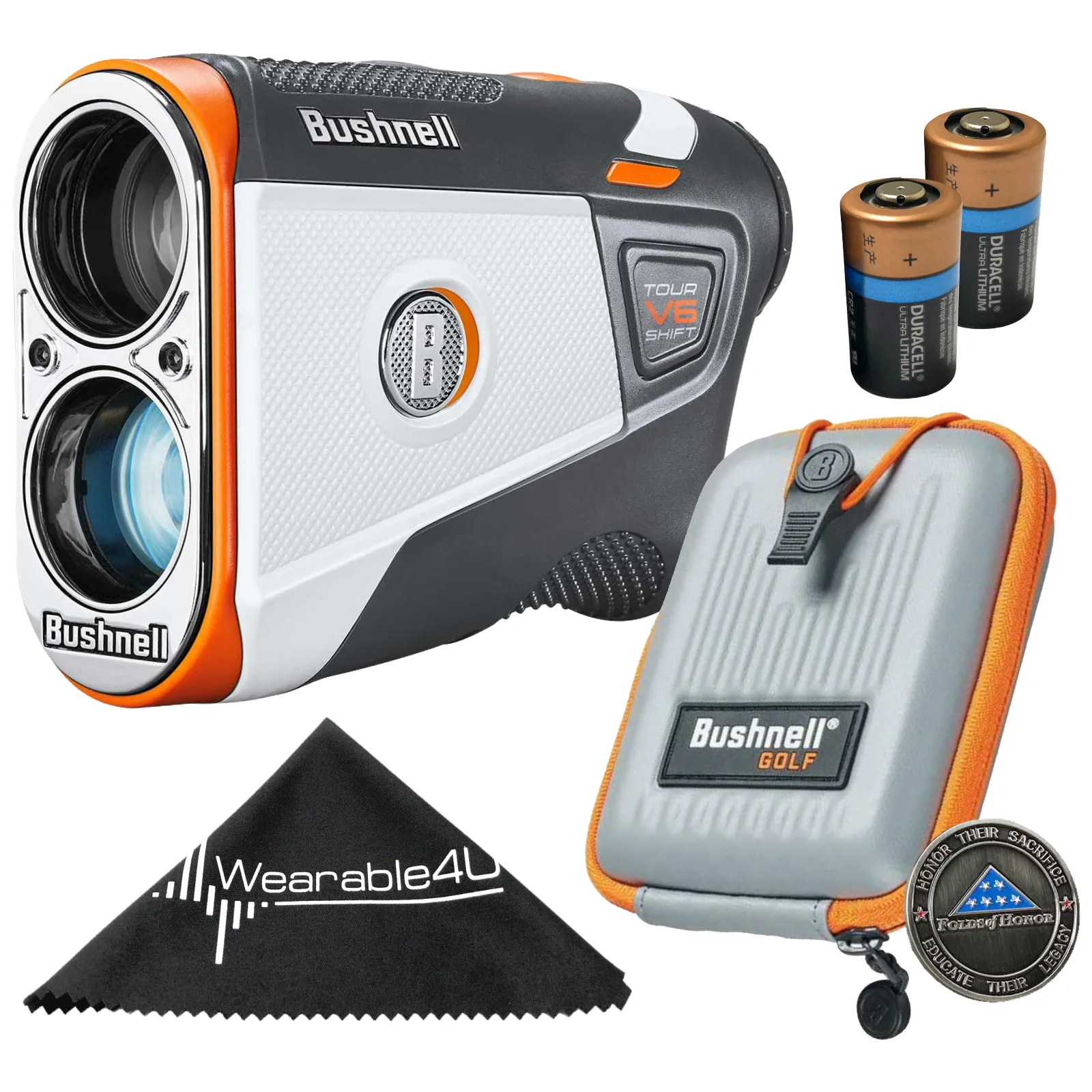 Bushnell Tour V6 Shift Laser Golf Rangefinder Standard/Patriot Pack with Carrying Case