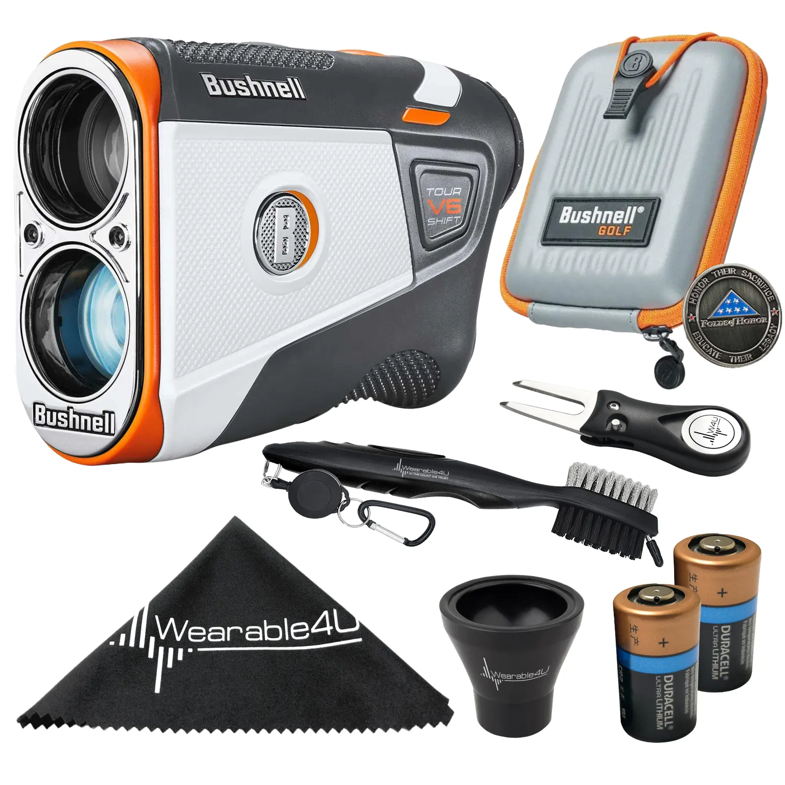 Bushnell Tour V6 Shift Laser Golf Rangefinder Standard/Patriot Pack with Carrying Case