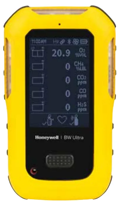 BW Ultra Portable Gas Detector, 4 Gas   PID HU-X1W1H1M1Q1-Y-N