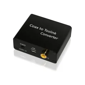 Bytecc 65039 Coaxial to Toslink Digital Audio Converter