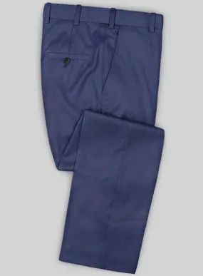 Caccioppoli Sun Dream Oro Ink Blue Wool Silk Pants