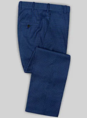 Caccioppoli Sun Dream Trippo Blue Wool Silk Pants