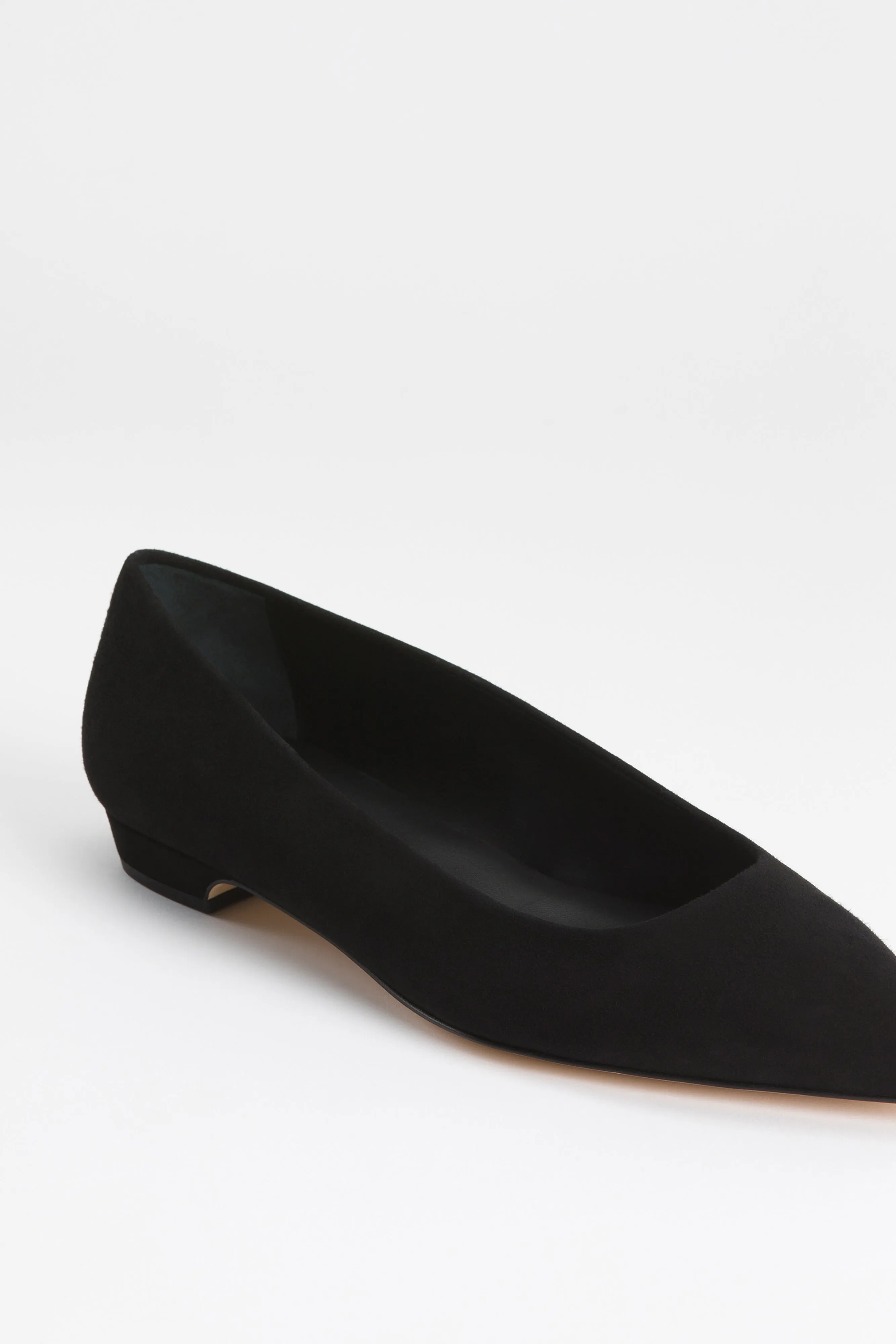 CHUNKY FLAT | SUEDE BLACK001