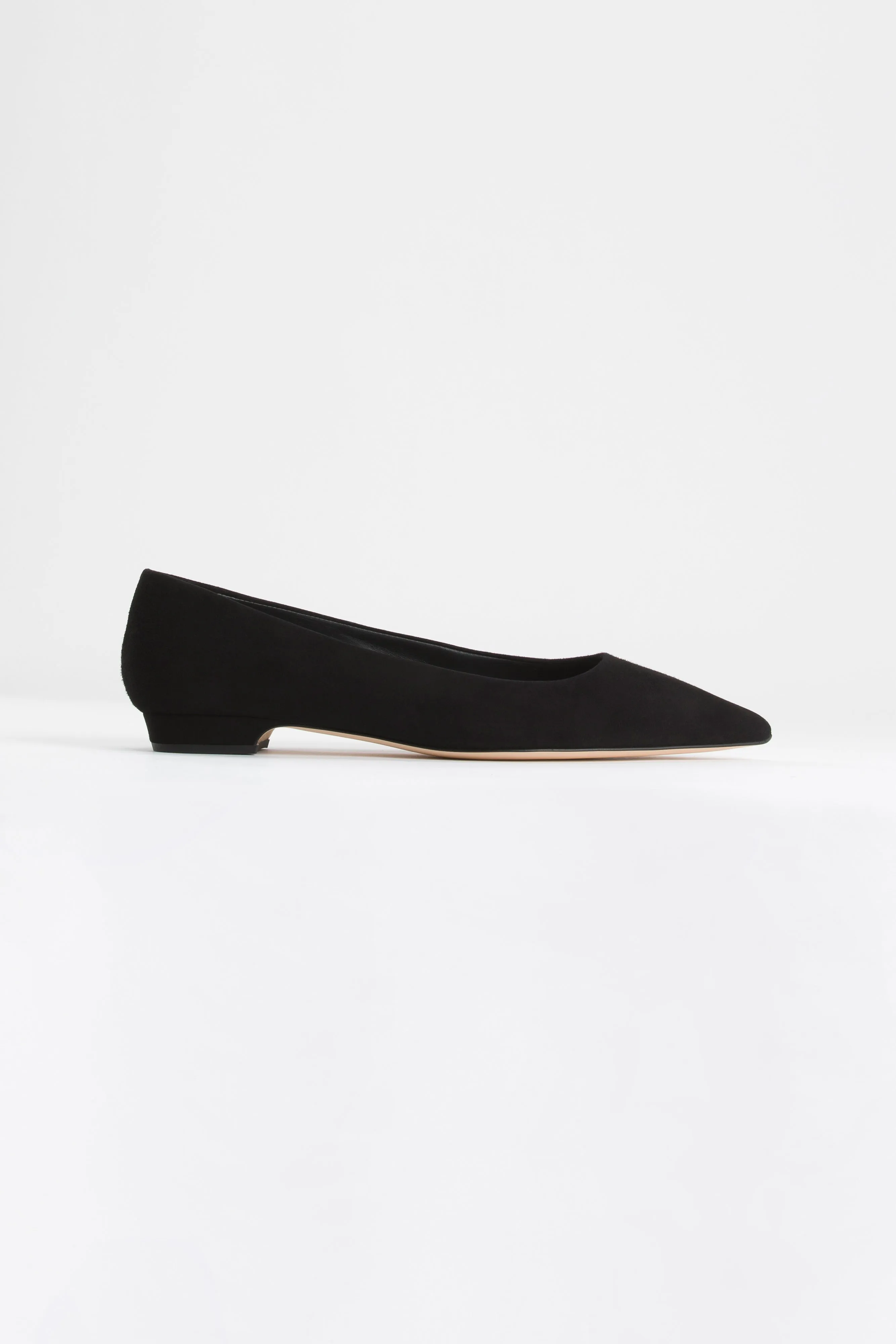 CHUNKY FLAT | SUEDE BLACK001