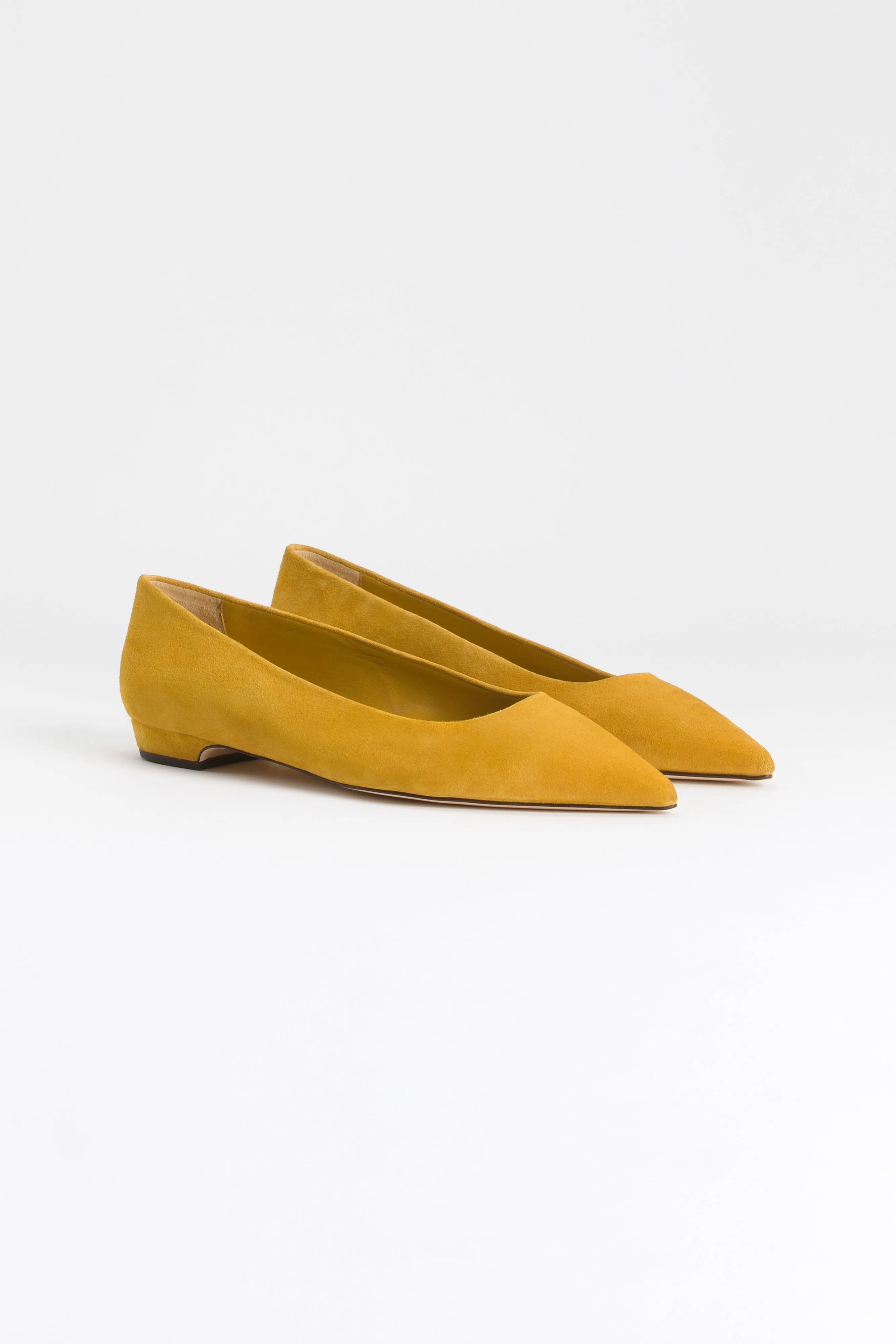 CHUNKY FLAT | SUEDE MUSTARD001