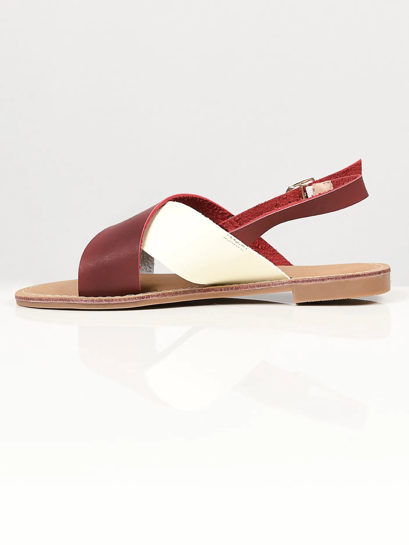 Crisscross Sandals - Maroon