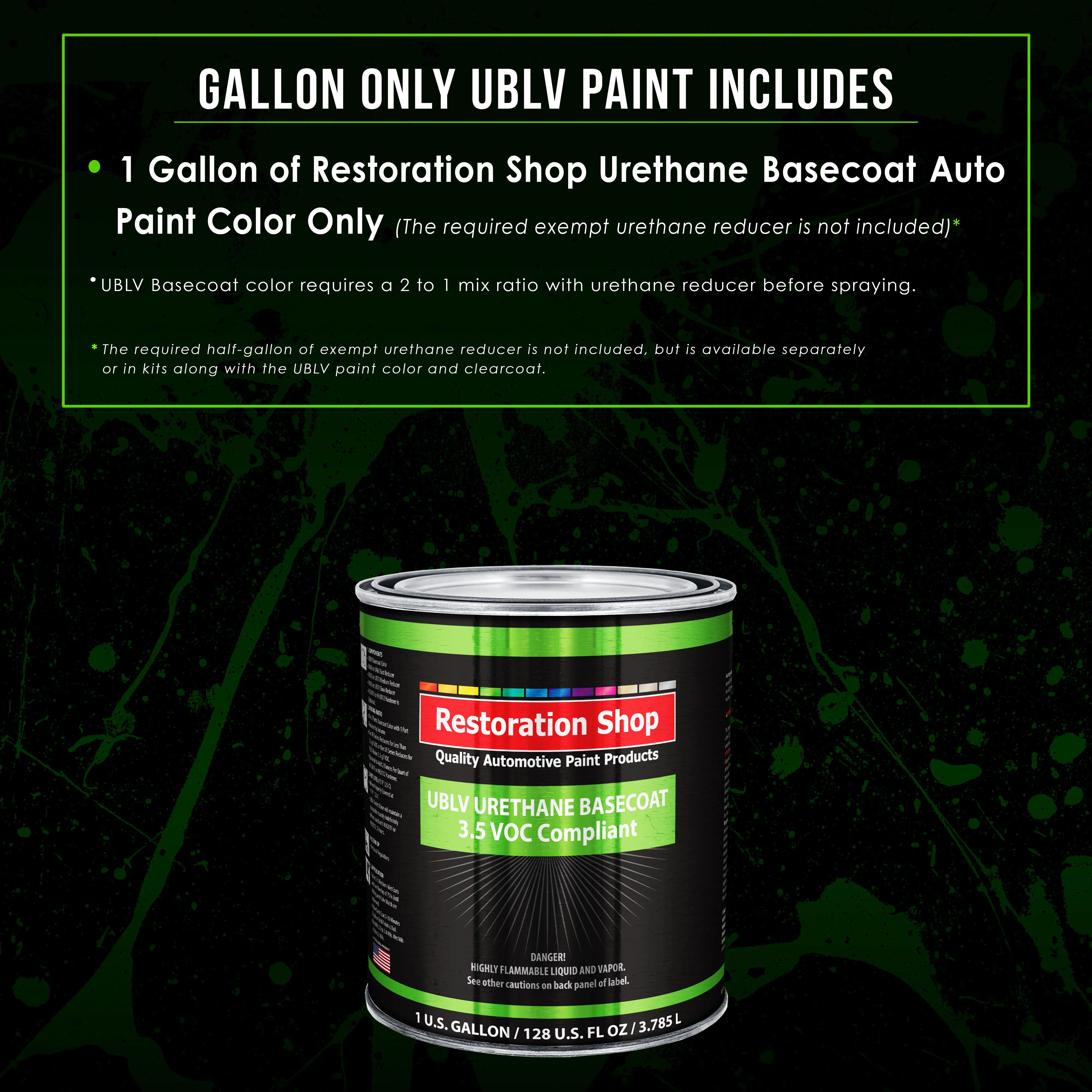 Daytona Blue Pearl - LOW VOC Urethane Basecoat Auto Paint - Gallon Paint Color Only - Professional High Gloss Automotive, Car, Truck Refinish Coating