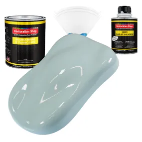 Diamond Blue Acrylic Enamel Auto Paint - Complete Quart Paint Kit - Professional Single Stage Automotive Car Truck Coating, 8:1 Mix Ratio 2.8 VOC