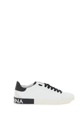 Dolce & gabbana portofino nappa leather sneakers