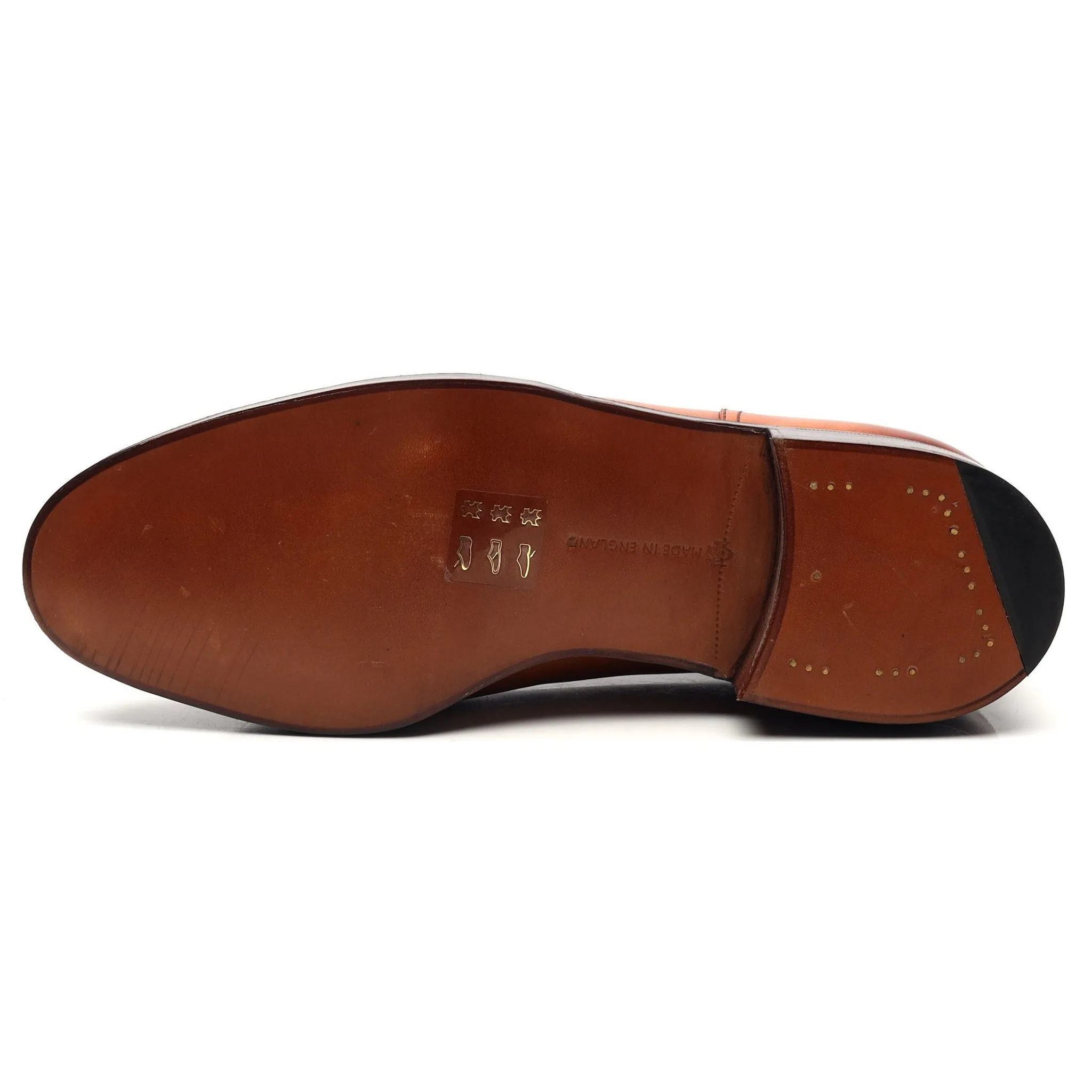 'Dover' Tan Brown Leather Split Toe Derby UK 5.5 E