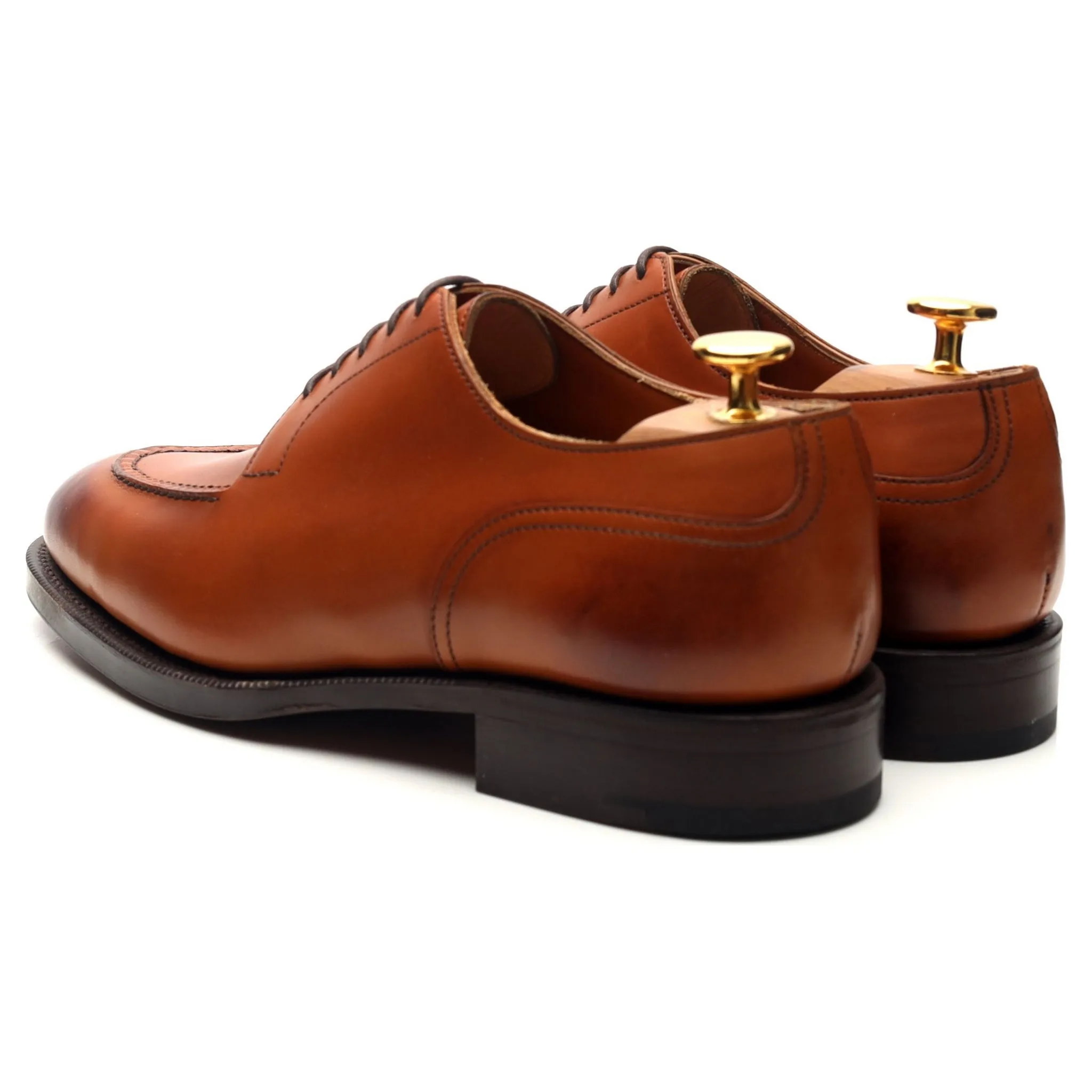 'Dover' Tan Brown Leather Split Toe Derby UK 5.5 E