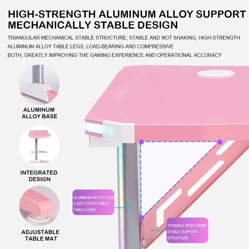 Dowinx Gamaing Desk A1 RGB - Pink ( Installation not included )