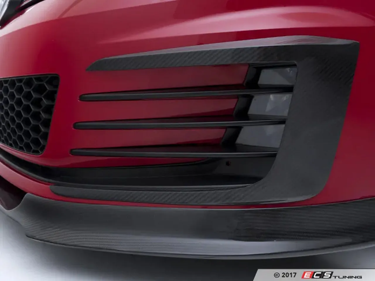 ECS Tuning Carbon Fibre Front Bumper Grille Flare Set - Mk7 GTI