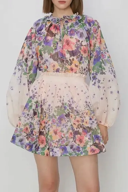 FANCY A SPRITZ FLORAL BLOUSE