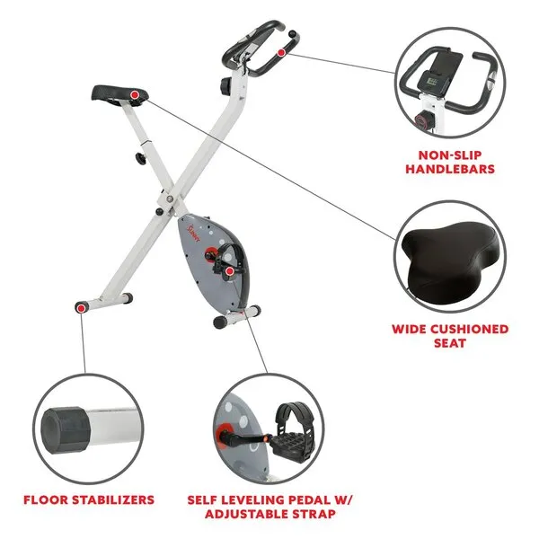 Foldable Exercise Bike Space Saving Stationary Bike