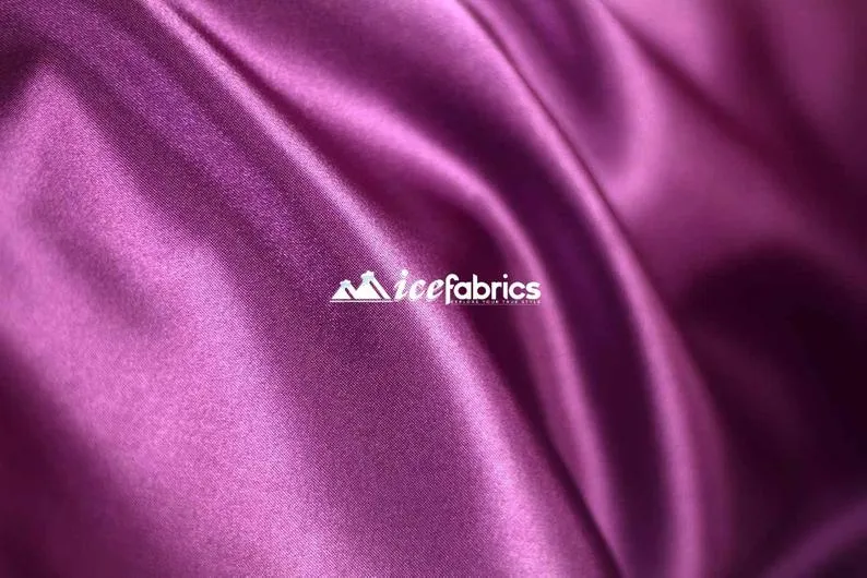 French Quality 5% Stretch Satin Fabric Spandex Fabric BTY