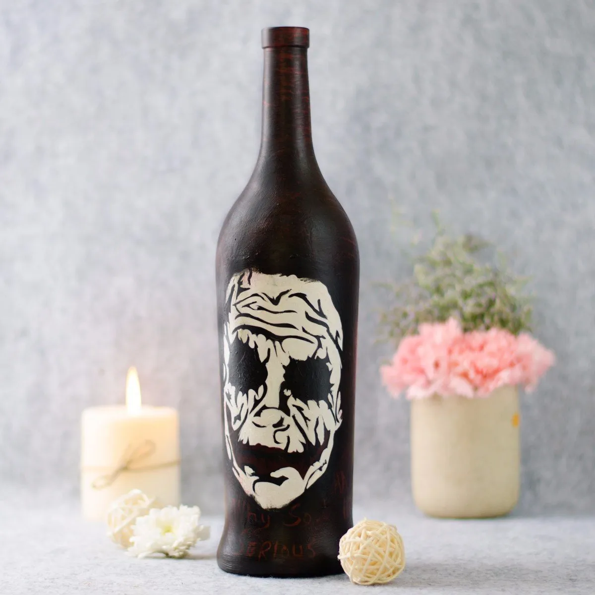 Hand Painted Joker Bottle