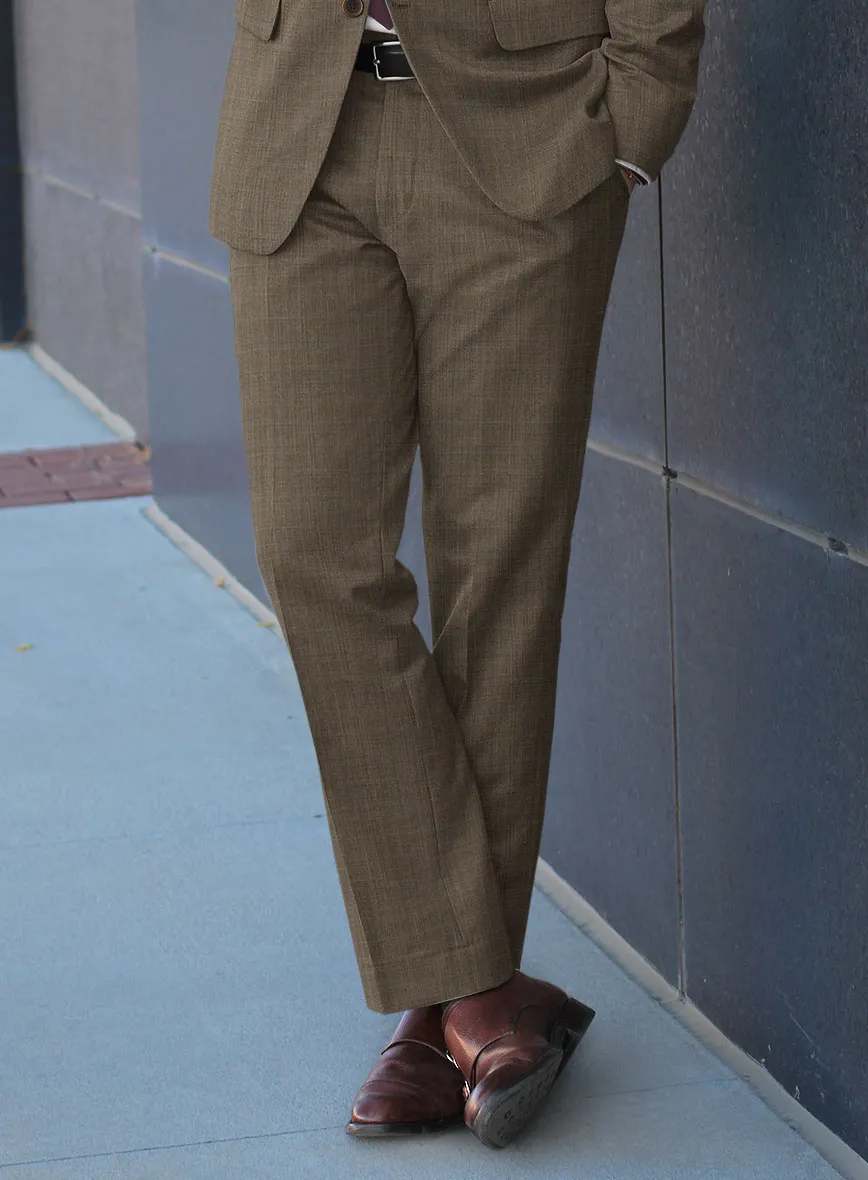 Huddersfield Brown Glen Pure Wool Pants