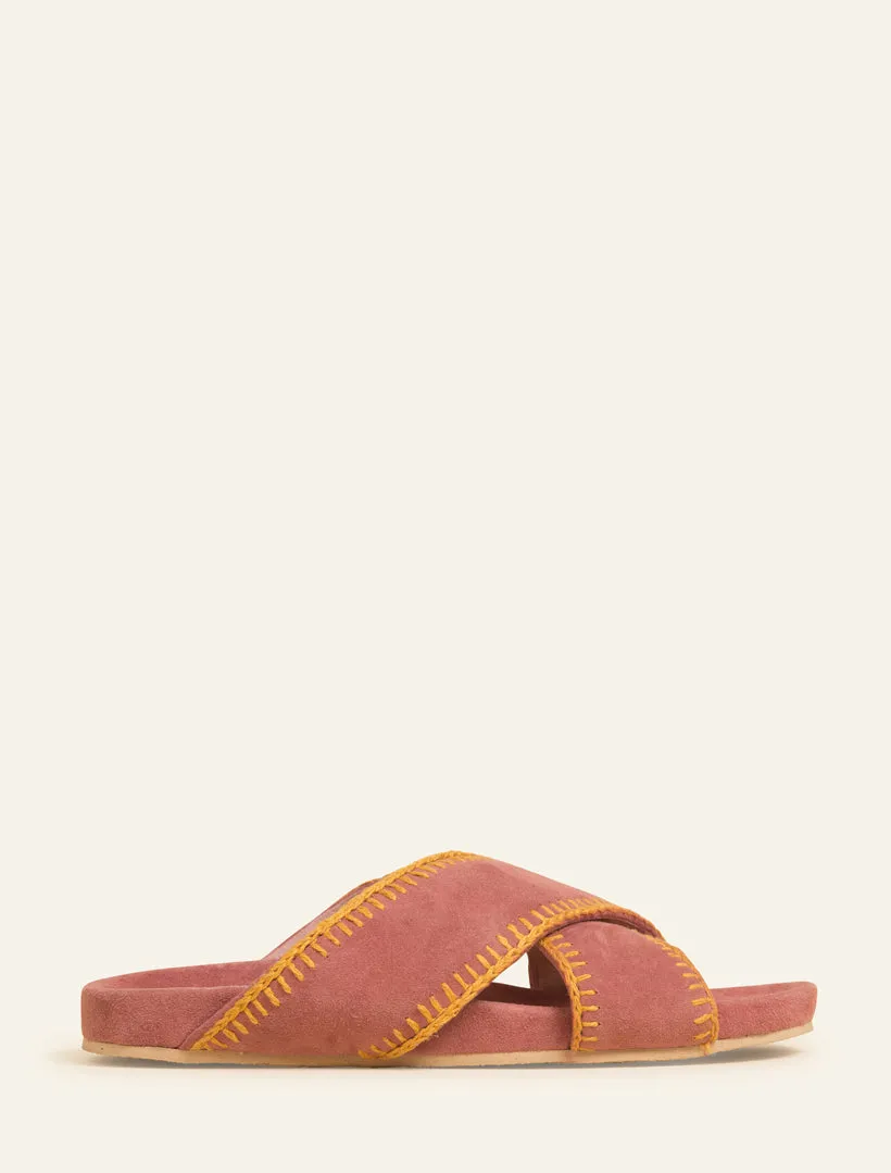 Jadine Footbed Sandals Dusty Pink