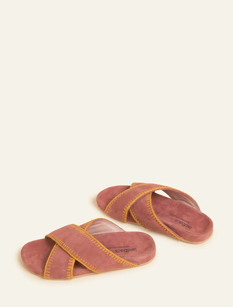 Jadine Footbed Sandals Dusty Pink