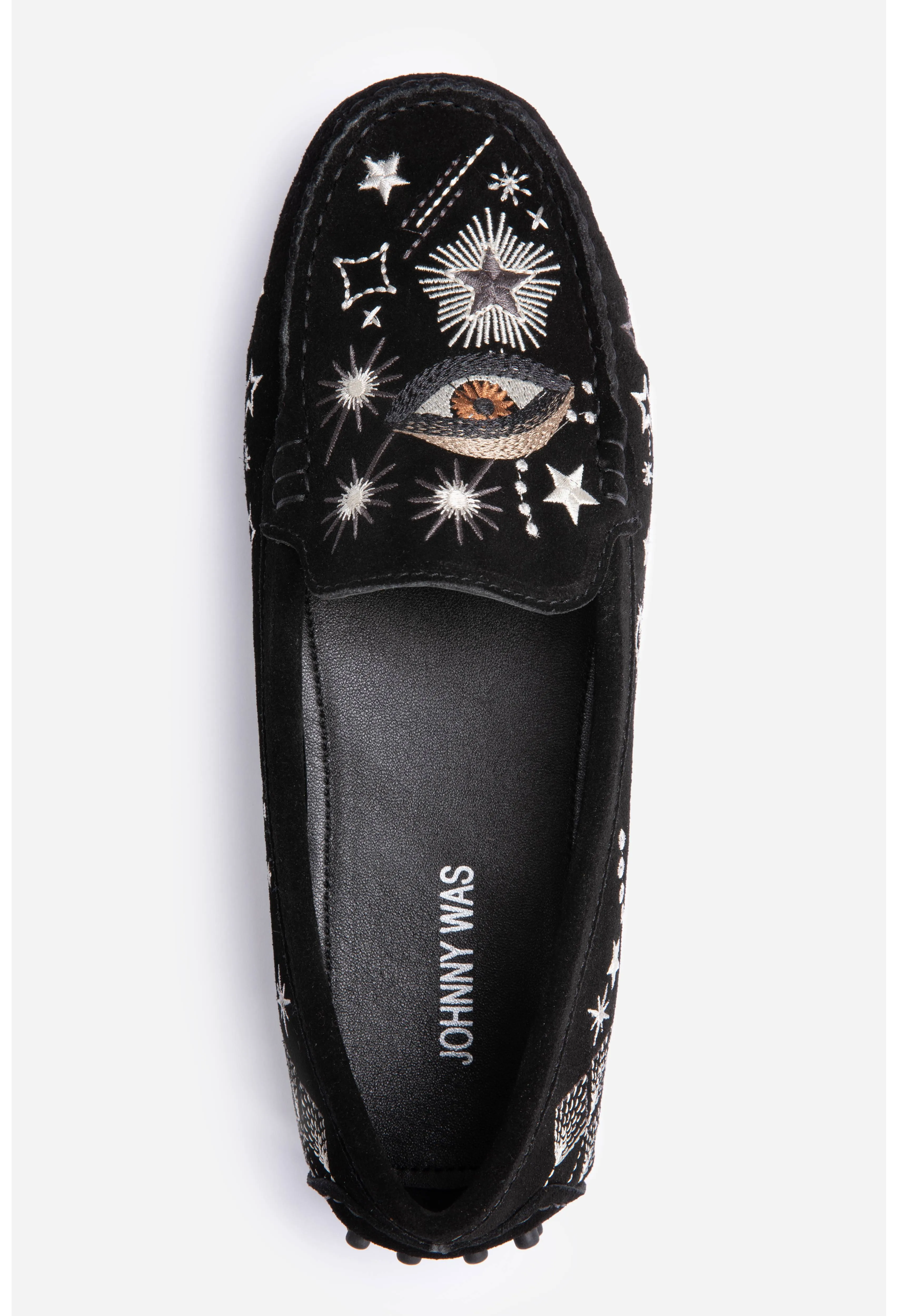 Johnny Was Black Celestial Mocassin JWS6121 Boho Chic