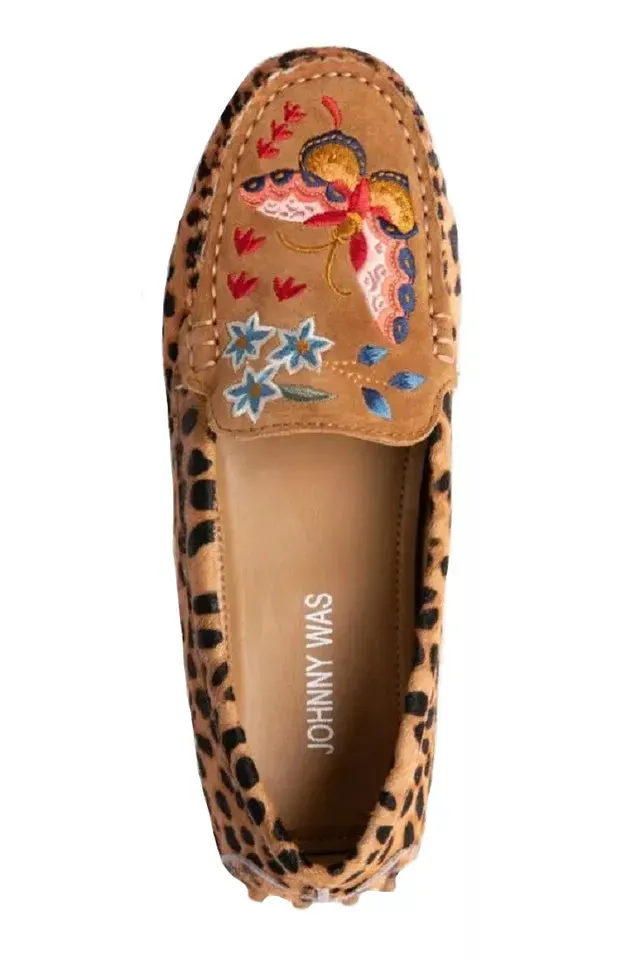 Johnny Was Taline Leopard Mocassin Shoes JWS6021 Boho Chic