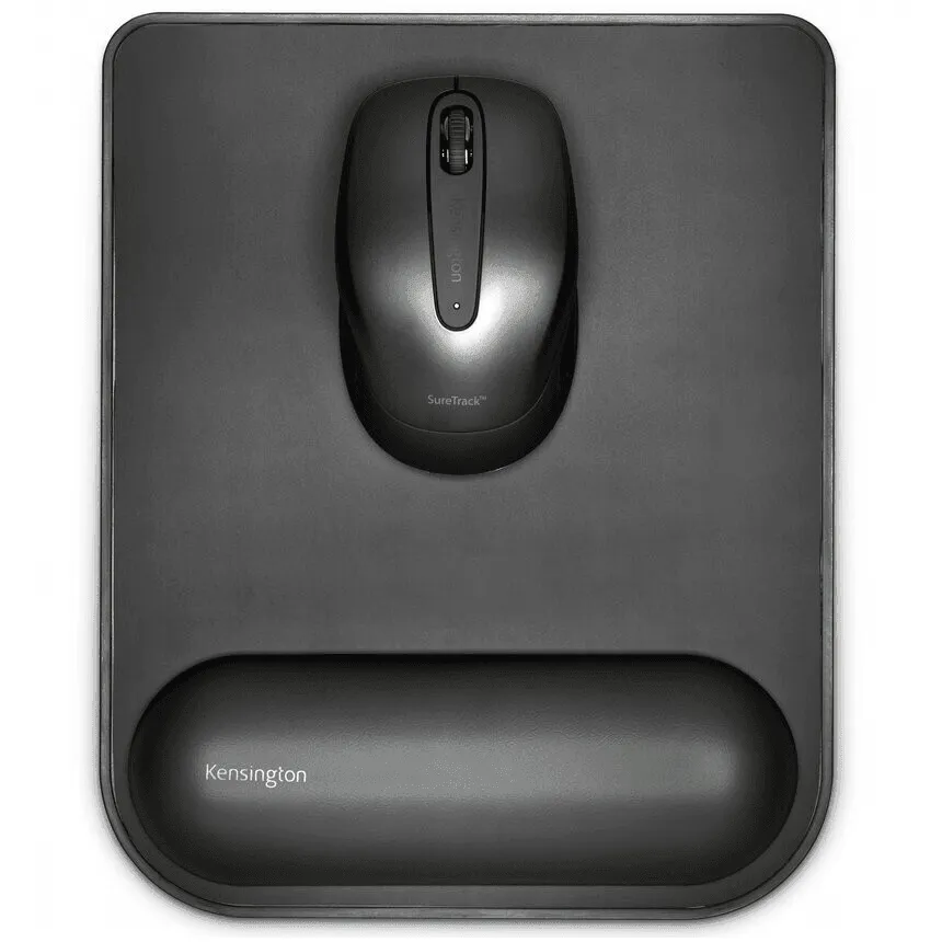 Kensington Ergosoft Mousepad Gel Wrist Rest Ergonomic Black Mouse Pad