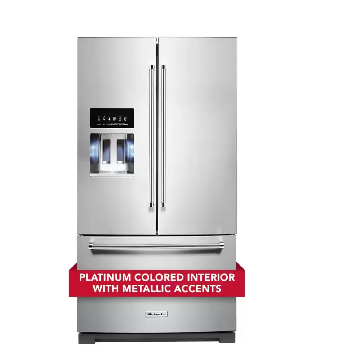 KitchenAid 26.8 cu. ft. French Door Refrigerator in Stainless Steel with PrintShield Finish MODEL # KRFF577KPS