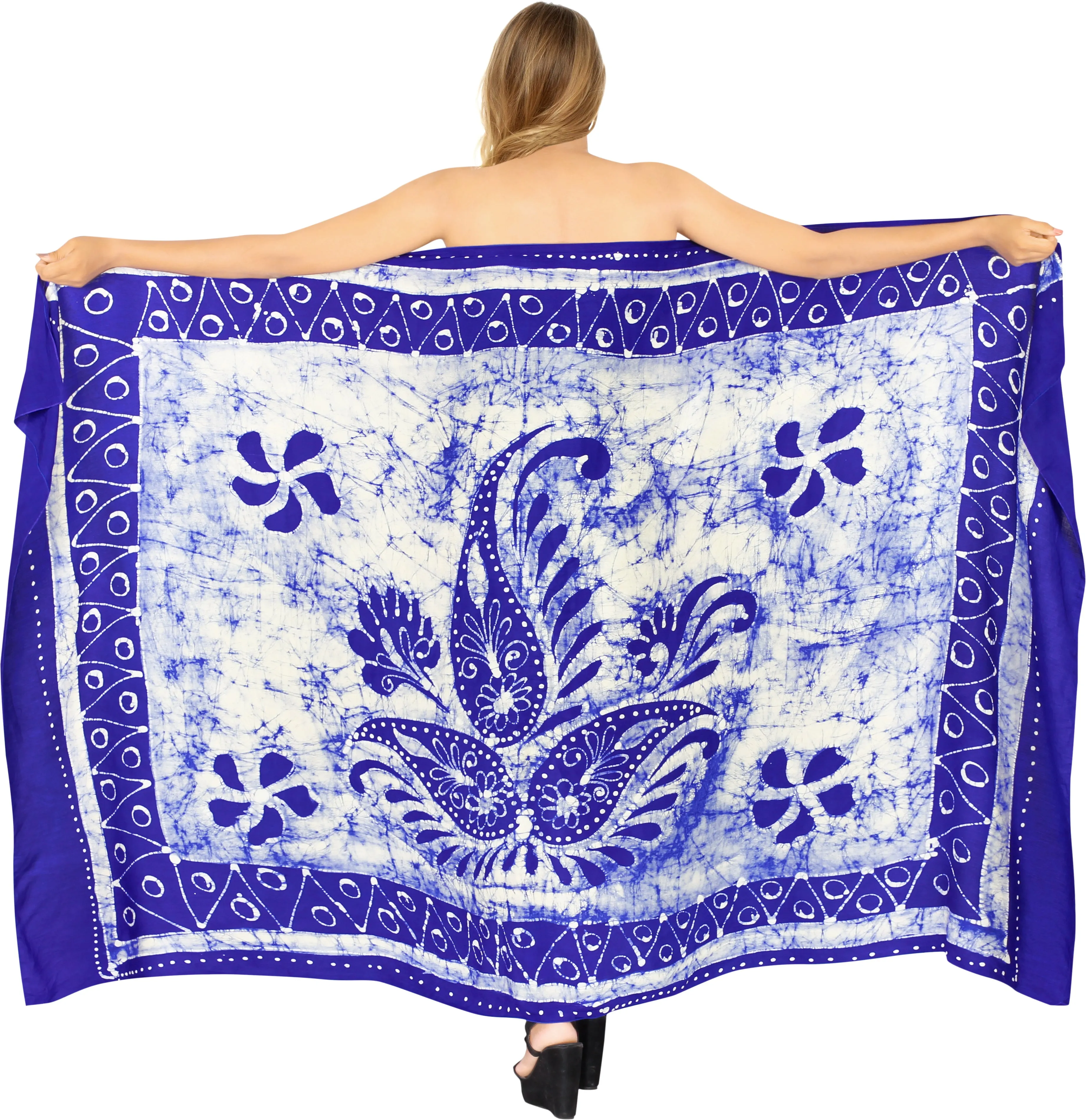 La Leela Rayon Batik Paisley Bikini  Beach Wrap Sarong